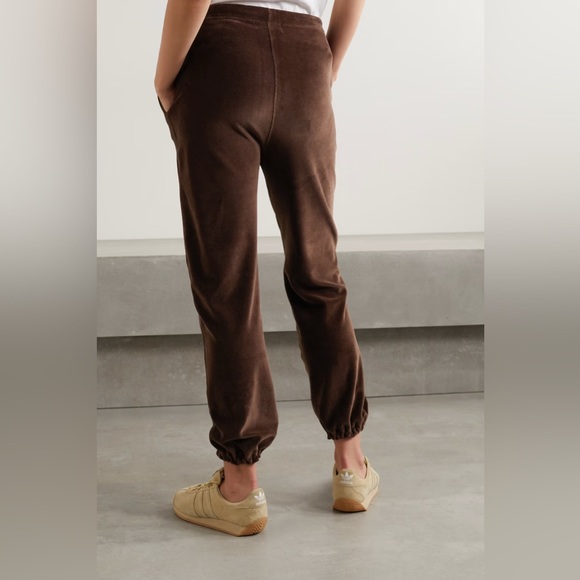 Nili Lotan // Lyvia Velour Jogger in Mocha - Picture 3 of 14